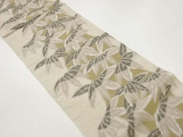 JAPANESE FUKURO OBI / WOVEN BAMBOO GRASS